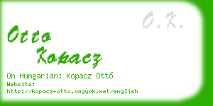 otto kopacz business card